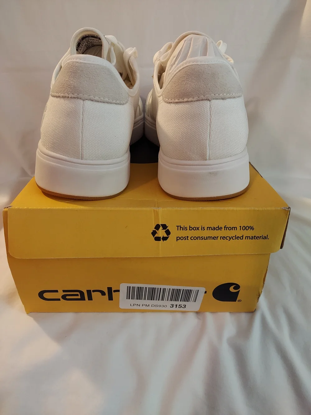 Carhartt Men’s Detroit Canvas Safety Toe Shoes Sneakers White New 10M - Picture 4 of 11